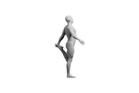 Mannequin standing side view studio lighting Stock Illustration