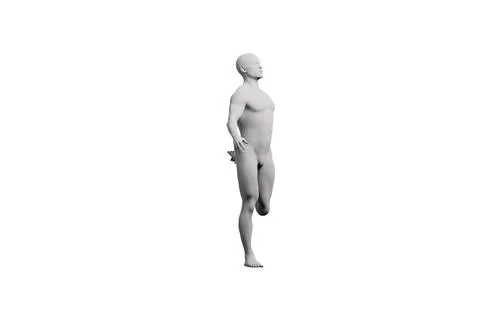 Mannequin standing side view studio lighting Stock Illustration