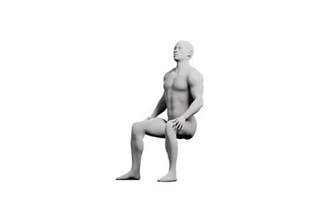Mannequin standing side view white background Stock Illustration