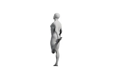 Mannequin standing side view white background Illustrazione stock