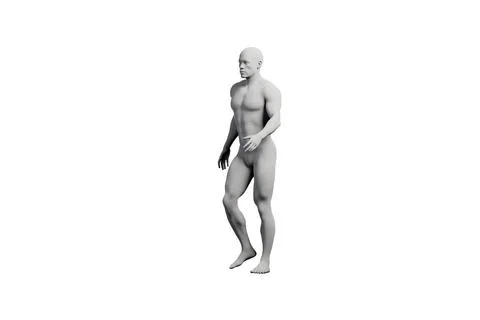 Mannequin standing side view white background Stock Illustration