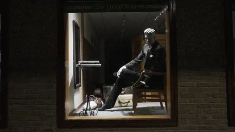 Mannequin In Store Window Stock Footage 241180668