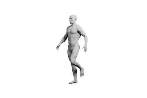 Mannequin striding confidently in studio Stock Illustration