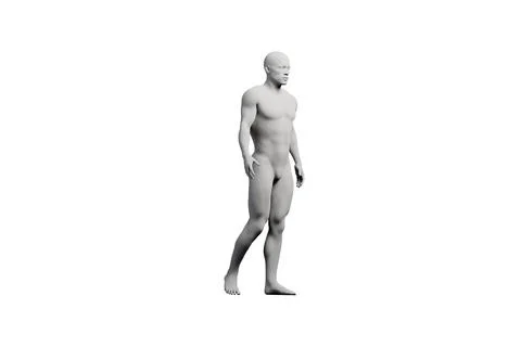 Mannequin striding left front three-quarter view Stock Illustration