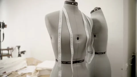 Mannequin in Stylist Workshop Stock Footage 321946694