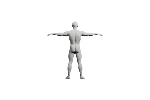 Mannequin T-pose in black studio Stock Illustration