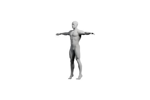 Mannequin T-pose in black studio Stock Illustration