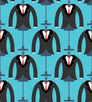 Mannequin tailor pattern seamless. Jacket fitting. Vector illustration. Stock Illustration