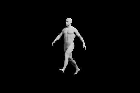Mannequin walking in studio Stock Illustration