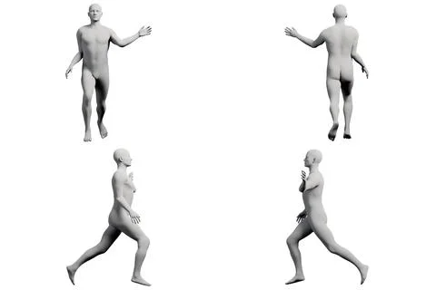 Mannequin walking in studio Stock Illustration