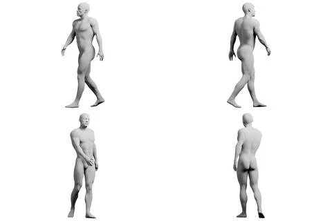 Mannequin walking in studio Stock Illustration