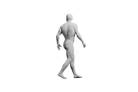 Mannequin walking in three-quarter view against white background 스톡 일러스트