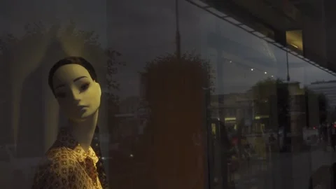Mannequin's head in the store Stock Footage 147626260