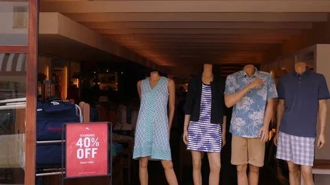 Mannequins in a Shop Window Video stock 78059971