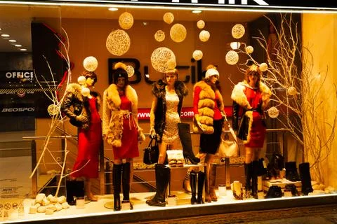 Mannequins in the window Stock Photos