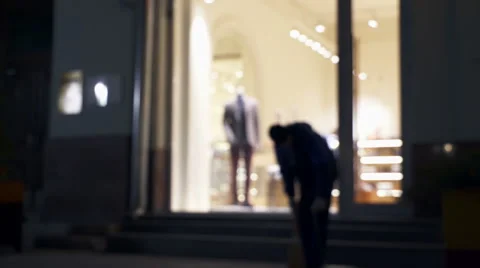Mannequins in the window of the shop Stock Footage 68597340