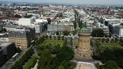 Mannheim city center Germany Stock Footage 200844918