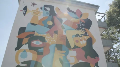 Mannheim / modern art installation Video stock 124587891