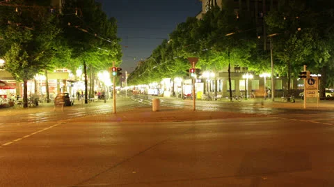 Mannheim by Night, traffic time lapse 02 Video stock 25730892