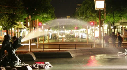 Mannheim by Night, traffic time lapse 04 Stock Footage 25770048