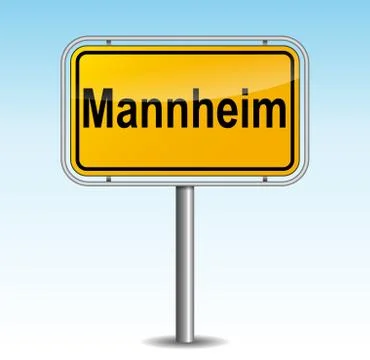Mannheim signpost Stock Illustration