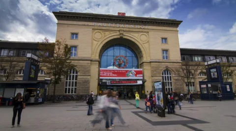 Mannheim - Train Station, HBF (time-lapse) Видео 36372849