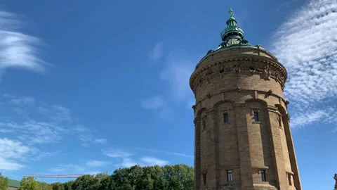 Mannheim Wasserturm at the Friedrichsplatz square Stock Footage 254264859