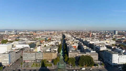 Mannheim Water tower / Arial 스톡 동영상 124587965