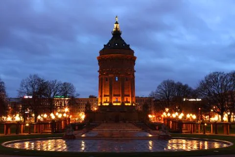 Mannheim Water Tower 写真素材