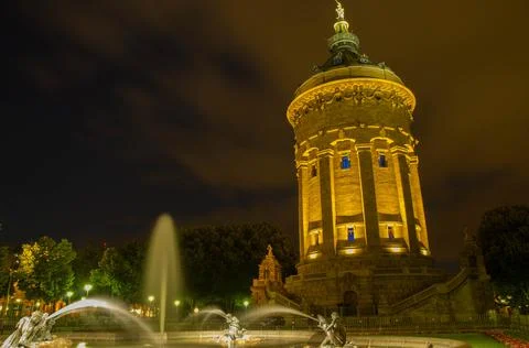 Mannheim water tower Stock Photos