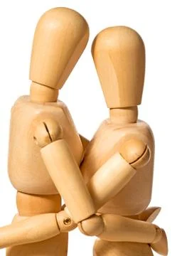 Mannikin hug Stock Photos