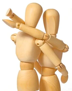 Mannikin hug Stock Photos