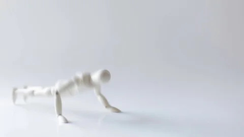 Mannnequin push ups Stock Footage 119838393