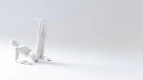 Mannnequin upper body work out Stock Footage 119838386