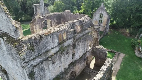 Mannor house ruins close up Video stock 119775324