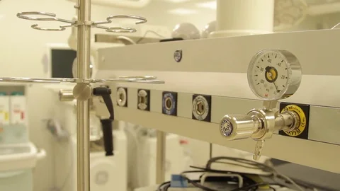 Manometer of anesthetist equipment Stock Footage 81963751