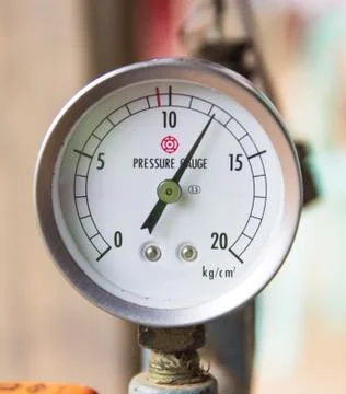 Manometer. close-up. isolated on white background. Stock Photos