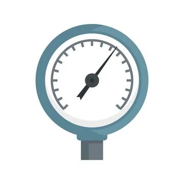 Manometer device icon flat vector. Gas gauge Stock Illustration