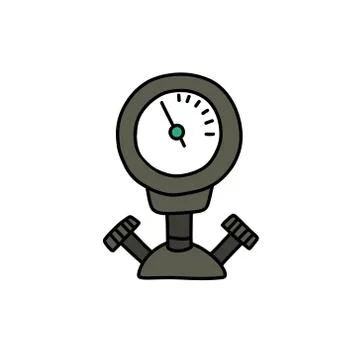 Manometer doodle icon, vector illustration Stock Illustration