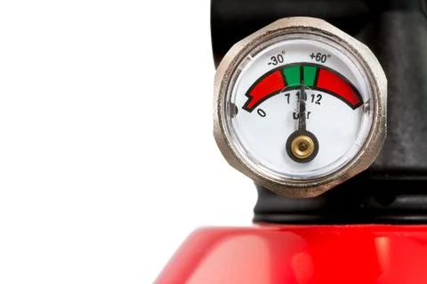 Manometer of a Fire Extinguisher Stock Photos