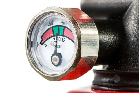 Manometer of a Fire Extinguisher Stock Photos