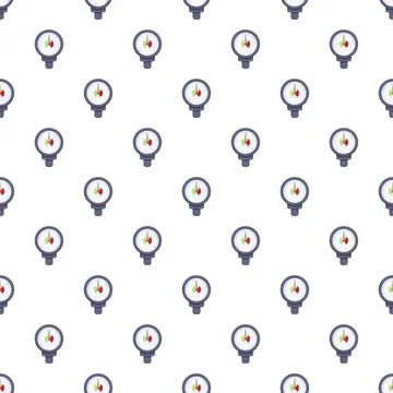 Manometer gauge instrument seamless pattern illustration Illustrazione stock