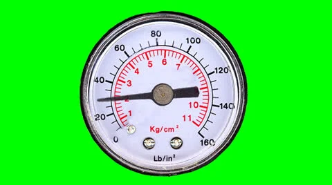 Manometer on green screen Stock Footage 25256287