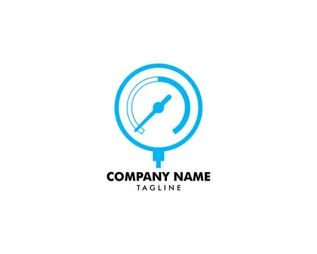 Manometer icon vector pressure gauge flat sign symbols logo Stock Illustration