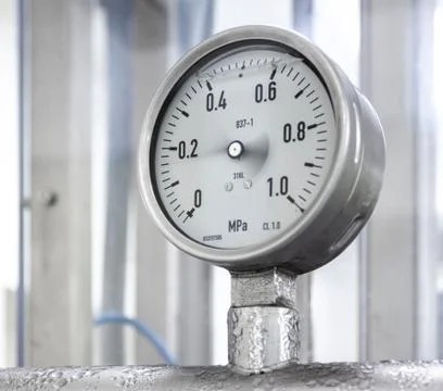 Manometer for measurement of pressure Stock Photos