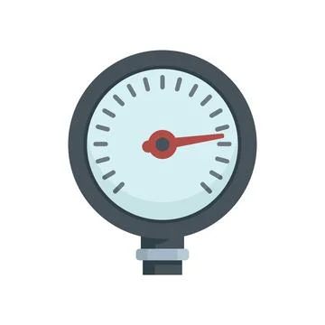Manometer pipeline icon flat vector. Gas pressure Stock Illustration