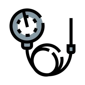 Manometer pressure gauge measuring system icon Stock Illustration