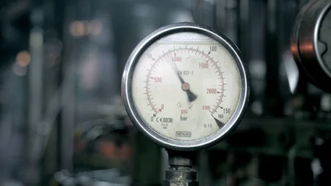 Manometer on the production Stock Footage 97197409