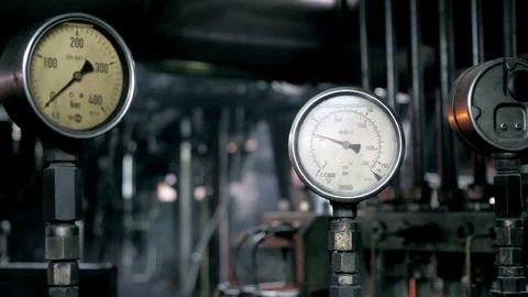 Manometers on the production Video stock 97197299