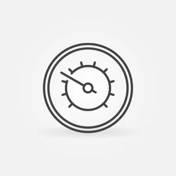 Manometr vector concept icon in thin line style Stock Illustration